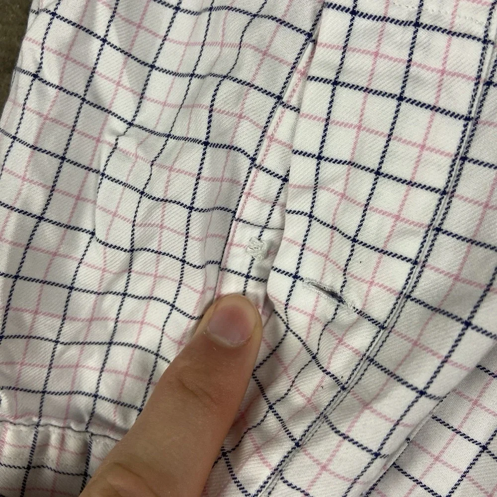 Polo Ralph Lauren Button Down Shirt Size 15.5 Pink Check Custom Fit Pony Logo